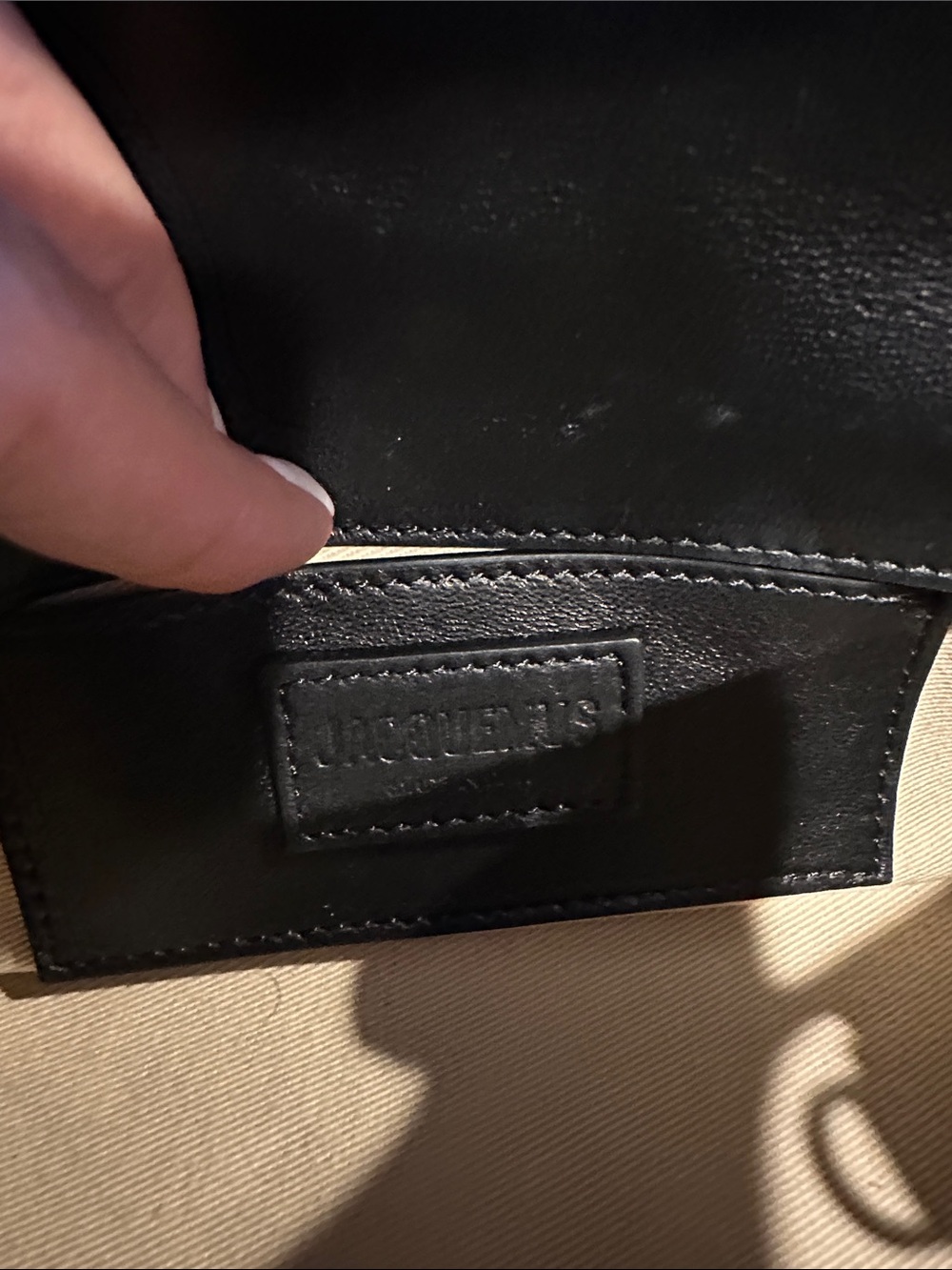 Jacquemus Natural Straw Shoulder Bag with Black Leather Trim - Picture 7 of 7
